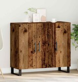 VidaXL Dressoir Oud hout 90 x 34 x 80 cm Bewerkt hout