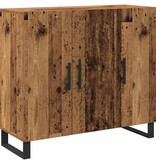 VidaXL Dressoir Oud hout 90 x 34 x 80 cm Bewerkt hout