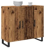 VidaXL Dressoir Oud hout 90 x 34 x 80 cm Bewerkt hout