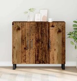 VidaXL Dressoir Oud hout 90 x 34 x 80 cm Bewerkt hout