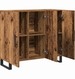 VidaXL Dressoir Oud hout 90 x 34 x 80 cm Bewerkt hout
