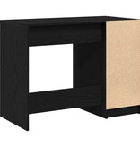 VidaXL Bureau met lade Zwart eiken 100 x 50 x 75 cm Bewerkt hout