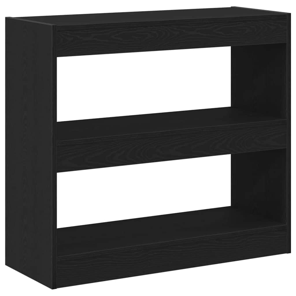 VidaXL Boekenkast Zwart eiken 80 x 30 x 72 cm Bewerkt hout