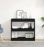 VidaXL Boekenkast Zwart eiken 80 x 30 x 72 cm Bewerkt hout