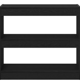 VidaXL Boekenkast Zwart eiken 80 x 30 x 72 cm Bewerkt hout