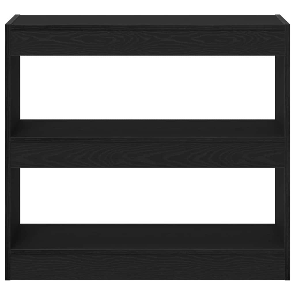 VidaXL Boekenkast Zwart eiken 80 x 30 x 72 cm Bewerkt hout