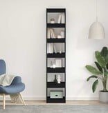 VidaXL Boekenkast Zwart eiken 40 x 30 x 198 cm Bewerkt hout