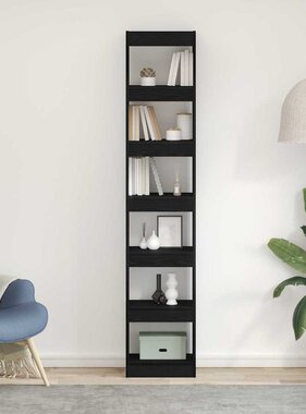 VidaXL Boekenkast Zwart eiken 40 x 30 x 198 cm Bewerkt hout
