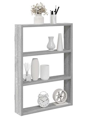 VidaXL Wandschap 43x9x60 cm bewerkt hout grijs sonoma eikenkleurig