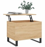 VidaXL Salontafel 60x44,5x45 cm bewerkt hout sonoma eikenkleurig