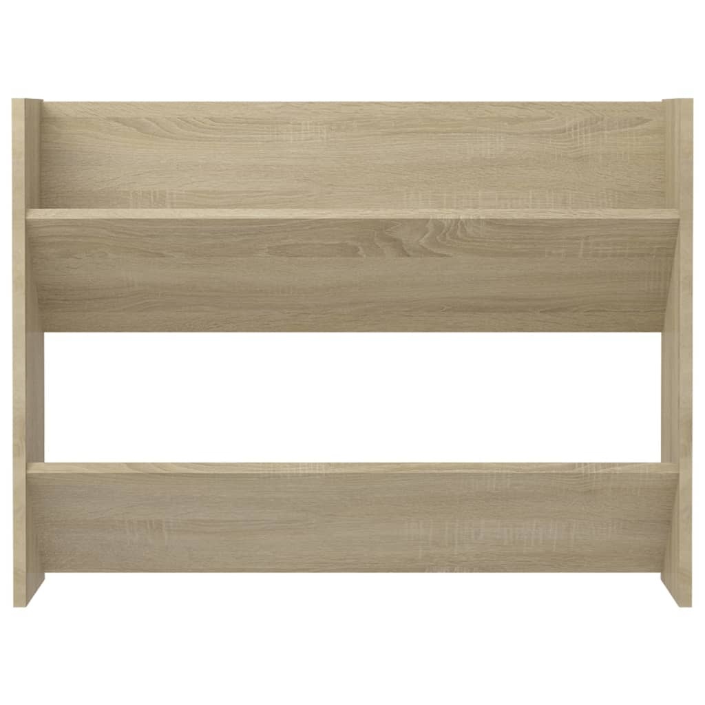VidaXL Wandschoenenkast 80x18x60 cm bewerkt hout sonoma eikenkleurig