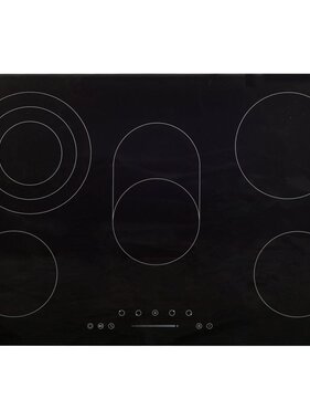 VidaXL Keramische kookplaat 5 kookzones aanraakbediening 8500 W 90 cm