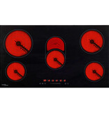 VidaXL Keramische kookplaat 5 kookzones aanraakbediening 8500 W 77 cm