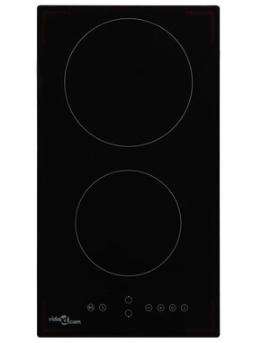 VidaXL Keramische kookplaat met 2 kookzones aanraakbediening 3000 W