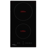 VidaXL Keramische kookplaat met 2 kookzones aanraakbediening 3000 W