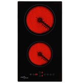 VidaXL Keramische kookplaat met 2 kookzones aanraakbediening 3000 W