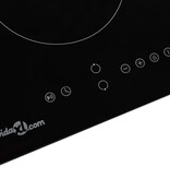 VidaXL Keramische kookplaat met 2 kookzones aanraakbediening 3000 W