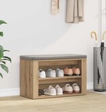 VidaXL Schoenenrek met plank artisanaal eikenkleurig 75 x 35 x 45 cm