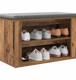VidaXL Schoenenrek met plank Oud hout 75 x 35 x 45 cm Bewerkt hout