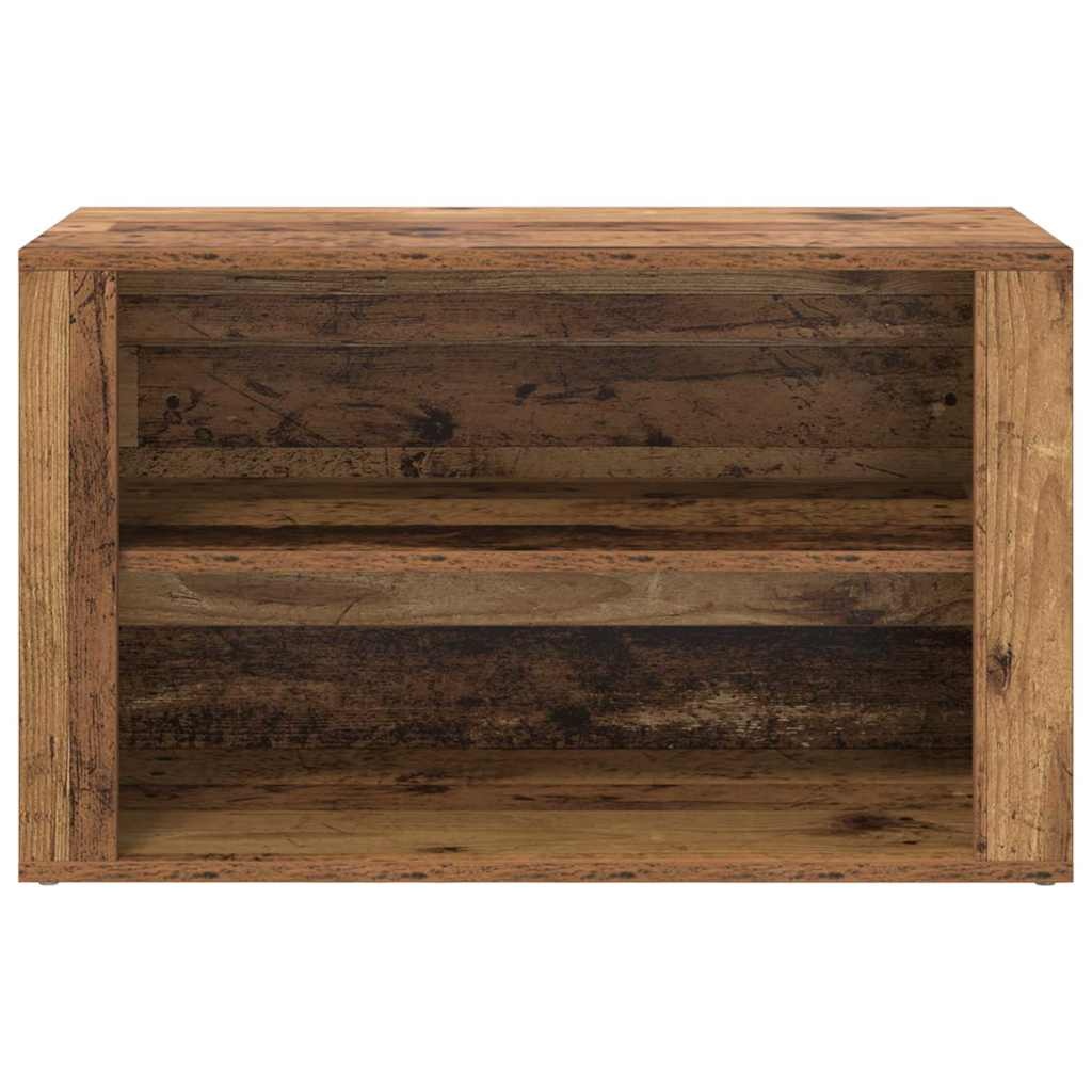 VidaXL Schoenenrek met plank Oud hout 75 x 35 x 45 cm Bewerkt hout
