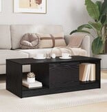 VidaXL Salontafel Zwart eiken 100 x 50 x 36 cm Bewerkt hout