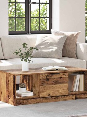 VidaXL Salontafel Oud hout 100 x 50 x 36 cm Bewerkt hout