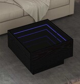 VidaXL Salontafel Zwart eiken 50 x 50 x 30 cm Bewerkt hout