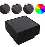 VidaXL Salontafel Zwart eiken 50 x 50 x 30 cm Bewerkt hout