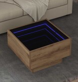 VidaXL Salontafel artisanaal eikenkleurig 50 x 50 x 30 cm Bewerkt hout