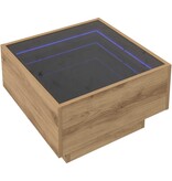 VidaXL Salontafel artisanaal eikenkleurig 50 x 50 x 30 cm Bewerkt hout