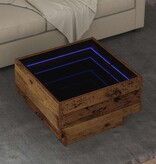 VidaXL Salontafel Oud hout 50 x 50 x 30 cm Bewerkt hout
