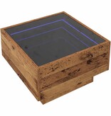 VidaXL Salontafel Oud hout 50 x 50 x 30 cm Bewerkt hout