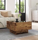 VidaXL Salontafel Oud hout 50 x 50 x 30 cm Bewerkt hout