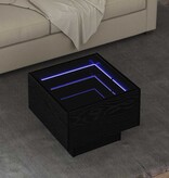 VidaXL Salontafel Zwart eiken 40 x 40 x 30 cm Bewerkt hout