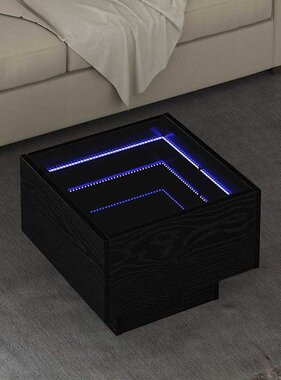 VidaXL Salontafel Zwart eiken 40 x 40 x 30 cm Bewerkt hout