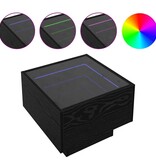 VidaXL Salontafel Zwart eiken 40 x 40 x 30 cm Bewerkt hout