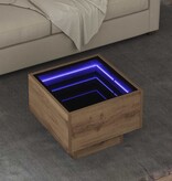 VidaXL Salontafel artisanaal eikenkleurig 40 x 40 x 30 cm Bewerkt hout