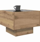 VidaXL Salontafel artisanaal eikenkleurig 40 x 40 x 30 cm Bewerkt hout