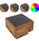 VidaXL Salontafel Oud hout 40 x 40 x 30 cm Bewerkt hout