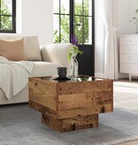 VidaXL Salontafel Oud hout 40 x 40 x 30 cm Bewerkt hout