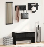 VidaXL Halmeubelset 4 pcs Oud Hout 90 x 31 x 46.5 cm Bewerkt hout