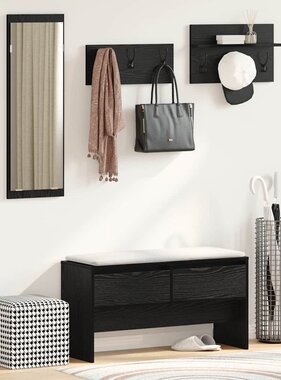 VidaXL Halmeubelset 4 pcs Oud Hout 90 x 31 x 46.5 cm Bewerkt hout