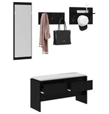 VidaXL Halmeubelset 4 pcs Oud Hout 90 x 31 x 46.5 cm Bewerkt hout