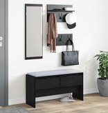 VidaXL Halmeubelset 4 pcs Oud Hout 90 x 31 x 46.5 cm Bewerkt hout