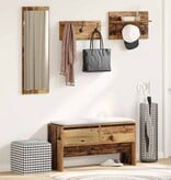 VidaXL Halmeubelset met lade Oud hout 90 x 31 x 46,5 cm Bewerkt hout