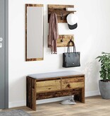 VidaXL Halmeubelset met lade Oud hout 90 x 31 x 46,5 cm Bewerkt hout