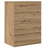 VidaXL Dressoir artisanaal eikenkleurig 60 x 39 x 80 cm Bewerkt hout