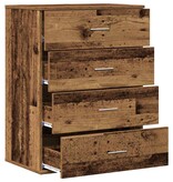 VidaXL Dressoir met lade Oud hout 60 x 39 x 80 cm Bewerkt hout
