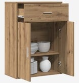 VidaXL Dressoir artisanaal eikenkleurig 79 x 38 x 80 cm Bewerkt hout