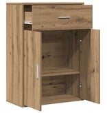 VidaXL Dressoir artisanaal eikenkleurig 79 x 38 x 80 cm Bewerkt hout